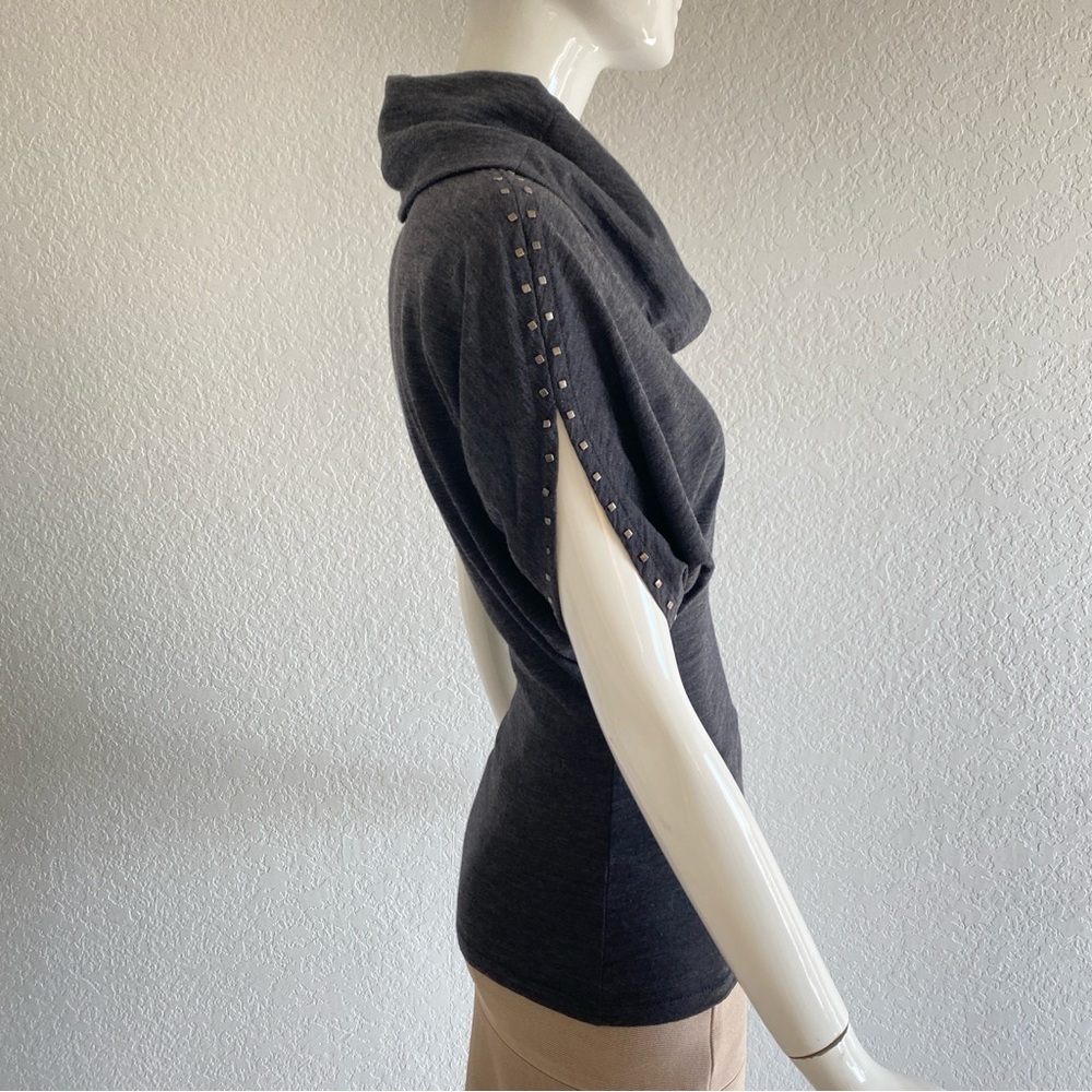 Theory Charcoal Cowl Neck Sweater
